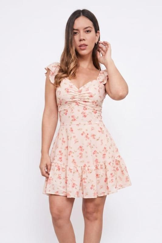 Vestidos con estampado de manga corta